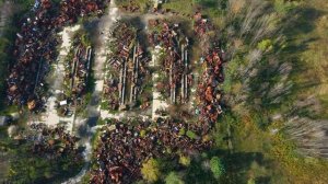 Aerial View of Сhernobyl Exclusion Zone, Ukraine - 4K Drone Footage about Abandoned City