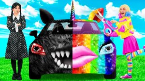 Радужная машина vs Черная машина Челлендж # Смешные Ситуации и Неудачи от 4Teen Challenge