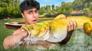 Ловим опасного сома голыми руками! Супер опасный челлендж