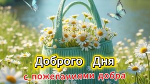 Доброго дня с пожеланиями добра – красивая музыкальная открытка. Хорошего настроения