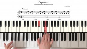 Шуберт «Серенада» простые ноты для начинающих