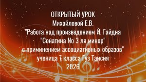 Открытый урок Михайлова Е.В.