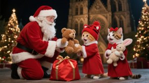 Рождественский выпуск# Хор кошек поет «Мяу Кэрол» 🎶🎄 Встреча с Сантой 🎅 # Оригинальная анимация