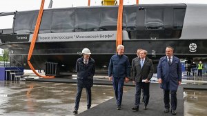 Сергей Собянин официально спустил на воду инновационные электросуда поколения Москва 1.0