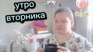 Утро вторника оно такое. Пришла с работы немного  устала