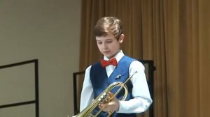 П.И.Чайковский - _Вальс_ - Гмызин Тимофей - 10 лет.# дети # труба # мальчик # труба #