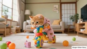 Рыжий котенок хочет стать моряком, мама-кошка строит гигантскую лодку из лего ⛵🐱 # Смеш