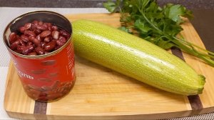 БАНКА ФАСОЛИ + КАБАЧОК! Всего 3 ингредиента! Вкуснятина за 15 минут Белковый завтрак! рецепт