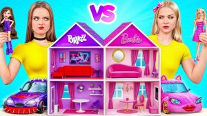 Строим Удивительный Кукольный Домик _ Барби vs Братц Челлендж от Fun Challenge