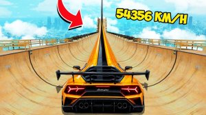 СПУСК БЕЗ ТОРМОЗОВ ПО МЕГА ТРАМПЛИНУ В ГТА 5 - ЭКСПЕРИМЕНТ В GTA 5