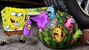✅ Машинка против червяков 😱 Что спрятано в арбузе? 🍉🚗 Мультики для детей