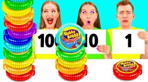 100 Слоев Еды Челлендж # Секретные Лайфхаки и Гаджеты с 4Teen Challenge