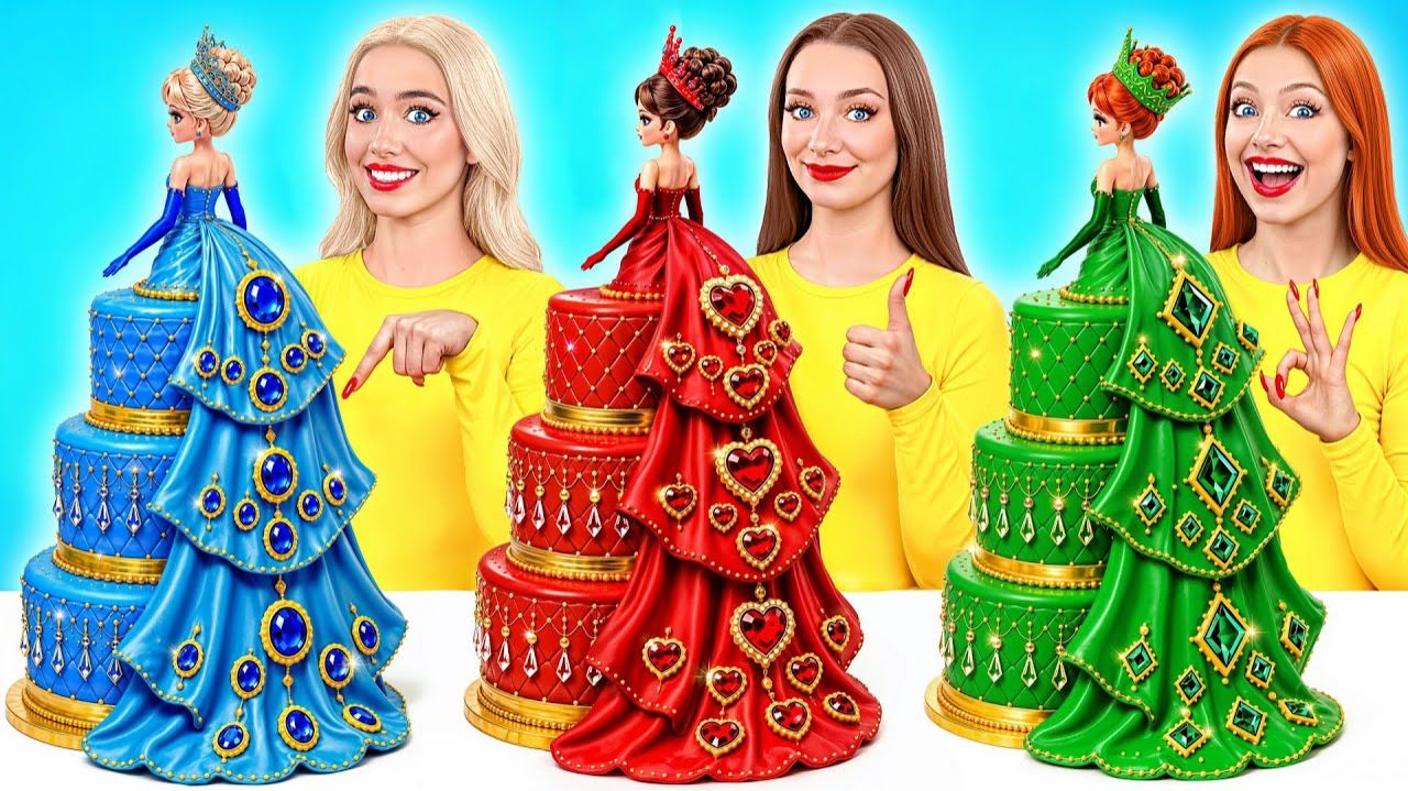 فتاة الزمرد والياقوت والماس تحدي تزيين الكيك # لحظات مضحكة Super Hyper DO смотреть онлайн