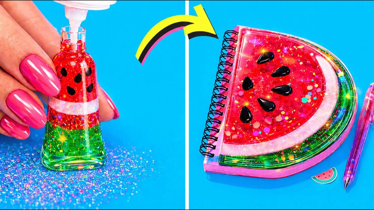 DIY Эстетичные школьные принадлежности! ✨ Так мило! смотреть онлайн