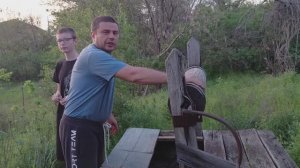 Эко деревня идём за водой в немецкий колодец.Стейк 75.3 градуса.