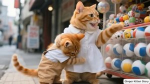 Рождественская ночь Рыжего котенка и мамы-кошки 🎅🐾✨ # Смешные видео о кошках