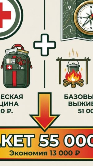 💰 Экономия 13 000 ₽: Базовый комплект выживания за 55 000 ₽
