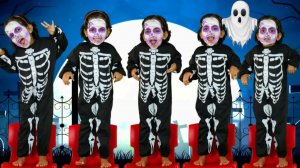 Пять маленьких скелетов _ хэллоуинские песни для детей детские стишки _ Five Little Skeletons