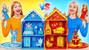 Строим Удивительный Кукольный Домик # Холодный vs Горячий Челлендж от Multi DO Girls
