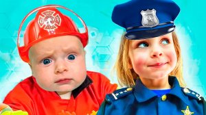 Майя и Маша выбрали профессию и играют в нее+Веселые детские стишки и песенки