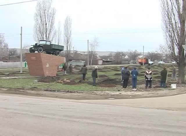 Закладка сквера в станице Казанской. 2006 год
