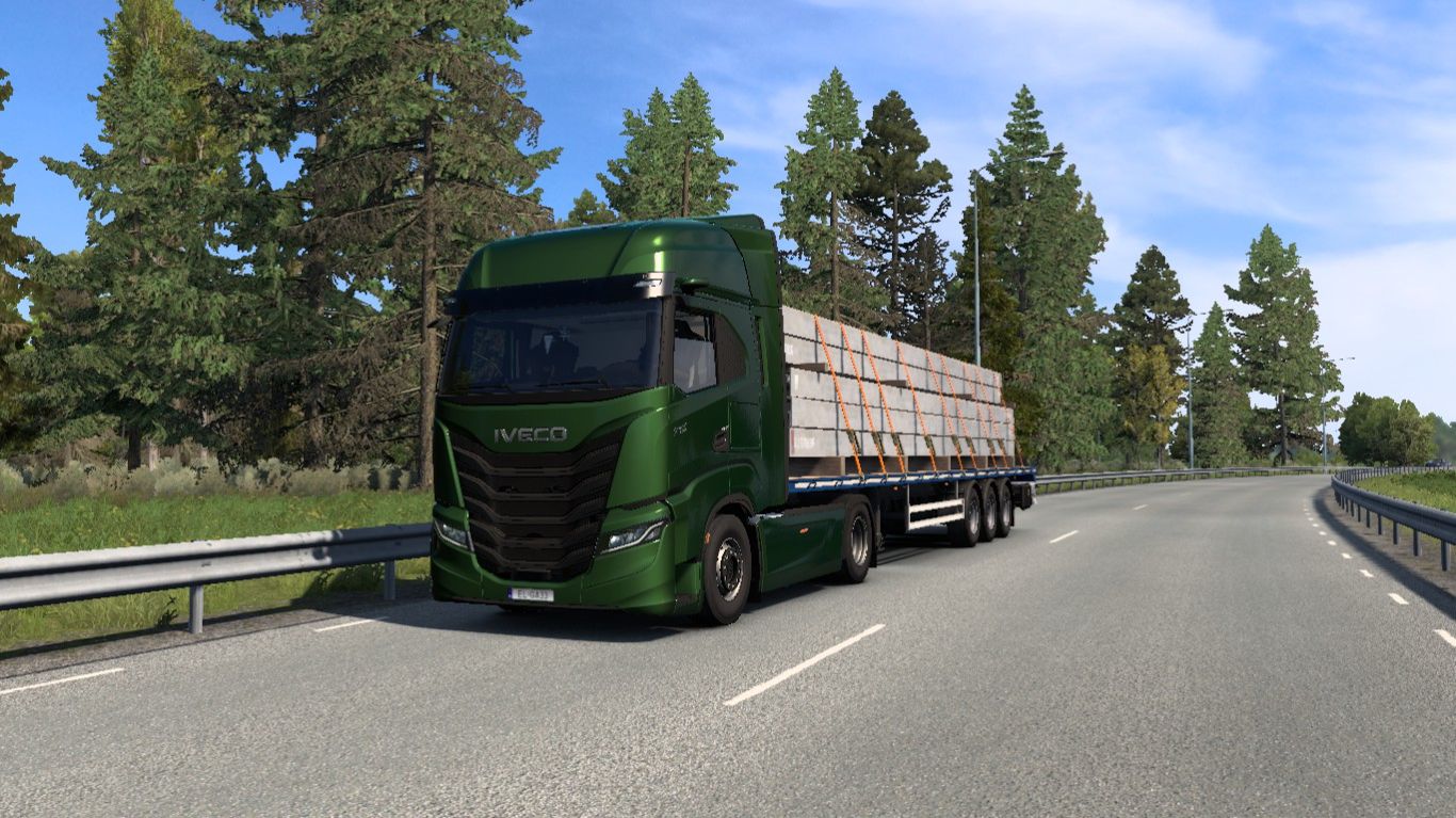Euro Truck Simulator 2 1.57 Клайпеда (LT) в Кальмар (S) Алюминиевые профили 16 000 кг смотреть онлайн