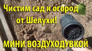 Чистим сад и огород от шелухи и пыли быстро МИНИ ВОЗДУХОДУВКОЙ