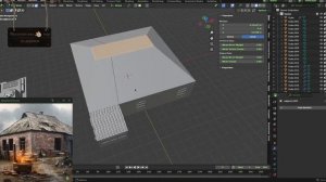 Создание модели дома в Blender 4.4.3
