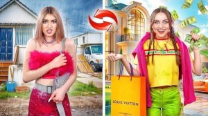 БОГАТАЯ VS БЕДНАЯ Студентка Поменялись Городами! Как выжить? 💸🎒