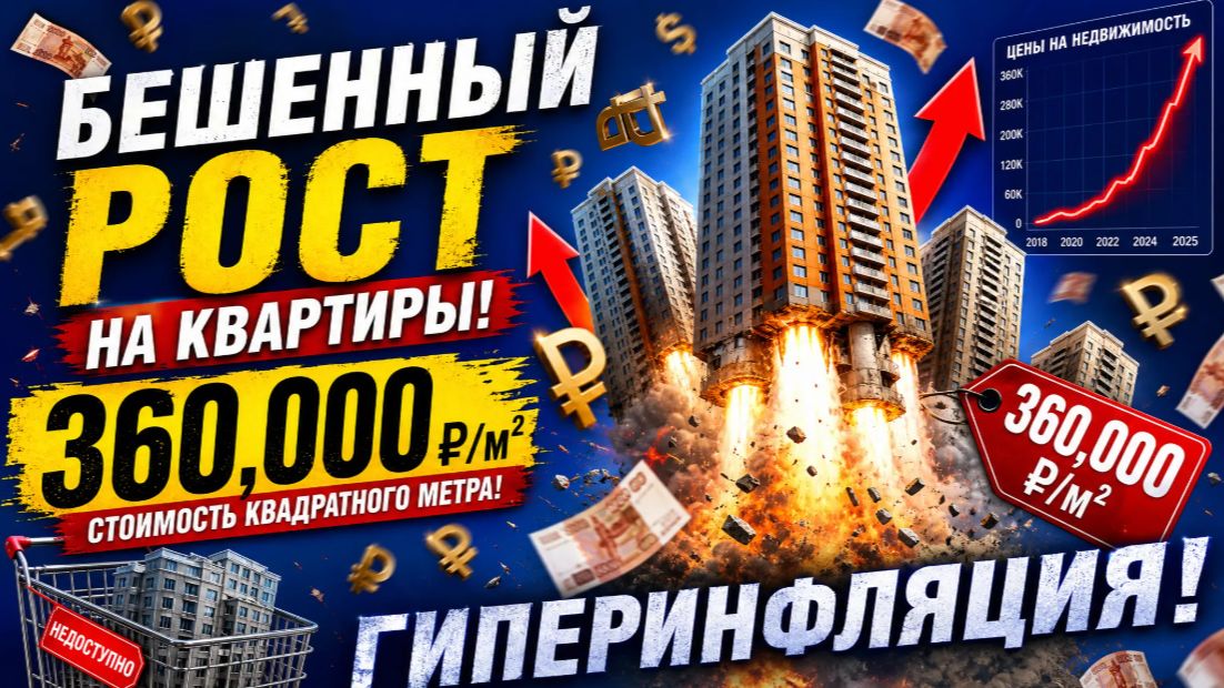 ЛЮТЫЙ РОСТ ЦЕН НА КВАРТИРЫ, АРЕНДУ!!! КВАДРАТНЫЙ МЕТР ПО 360 ТЫС РУБЛЕЙ!!! ГДЕ ПРЕДЕЛ РОСТА?!