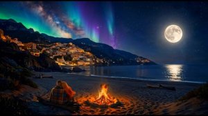 Moonlit Beach & Northern Lights — Relaxing Music for Sleep, Meditation & Inner Peace ✨