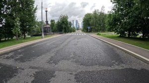 Пасмурное утро, парк Победы, Москва