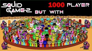 Невероятная мини-игра Sprunki, но с участием 1000 ИГРОКОВ - Анимация ИГРА В КАЛЬМАРА 2