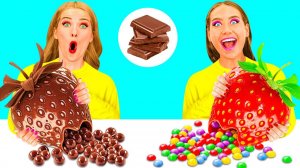 Челлендж. Шоколадная Еда vs Настоящая еда # Удивительные Кухонные Рецепты от 4Teen Challenge