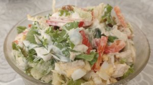 Салат из курицы с грецким орехом