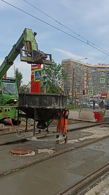 Заливка бетонной подушки 3