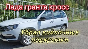 Лада Гранта Кросс осмотр арок колёс после трёх зим  убрал войлочные  локеры