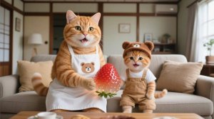Рыжий котенок потерял все конфеты, мама-кошка неожиданно утешает 🐱 # Смешные видео о кошках