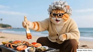 Рыжому котенку не нравится дуриан, мама-кошка находит особый способ помочь 🐾 # Смешные
