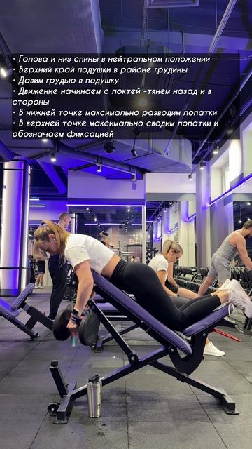 Тяга гантелей с упором на скамью