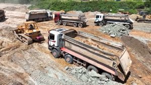 WOW! The scale engineering project is incredible powerful machinery creating a huge land development