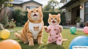 У Рыжего котенка закончились закуски, мама-кошка с любовью готовит картофельную закуску