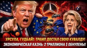 Donald Trump ВВЁЛ ВОЙСКА В АВТОПРОМ European Union! ЭКОНОМИКА Europe В ПЕПЕЛ ЗА ОДНУ НОЧЬ!