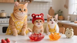 Мы сделали ОГРОМНУЮ кровать из желе! 🙀🍓 Летняя мечта милых кошек сбывается (фруктовое