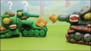 Солдаты подмоги Vs Штурмтигр - 1 сезон 3 серия - Мультики про танки из пластилина_Видео от Танк Би