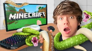 Я прошел Minecraft в комнате, наполненной змеями