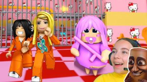 ПОБЕГ ОТ ДЕВОЧКИ БАРРИ С АЛЁНОЙ в ROBLOX!
