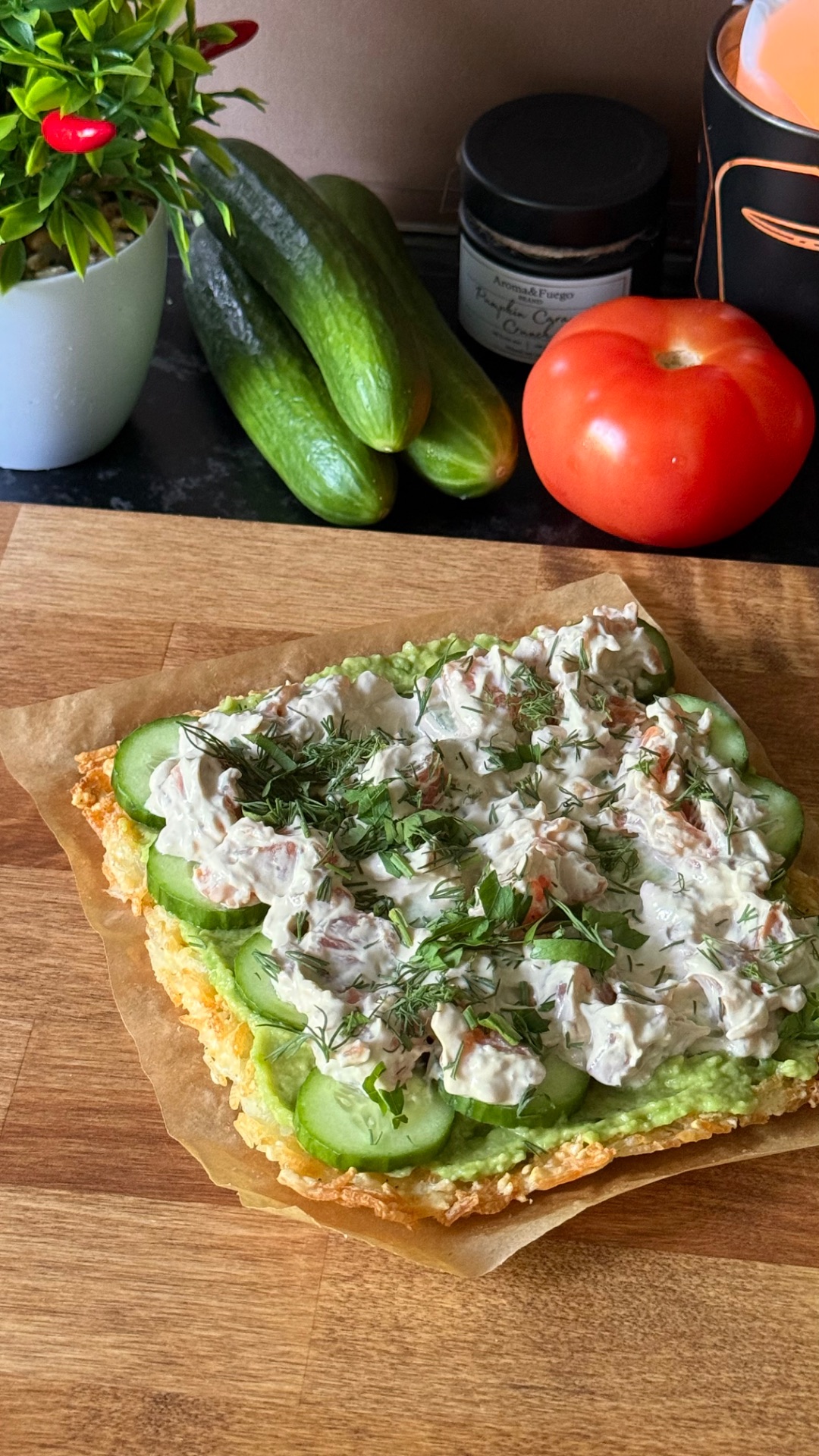 Ленивая суши-лепешка 🍣 🥑 🥒