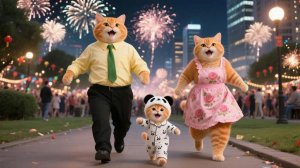 Джинджер и мама-кошка готовят новогоднюю вечеринку для папы-кота 🎆🐱🎉 # Смешные видео о кошках