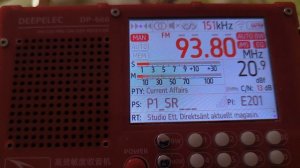 SR P1 (Sweden) 93,8 MHz (sporadic, ~2079 km, 319°)